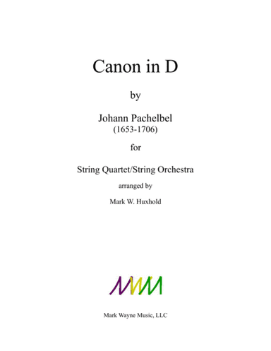 Canon in D (arr. Mark W. Huxhold)