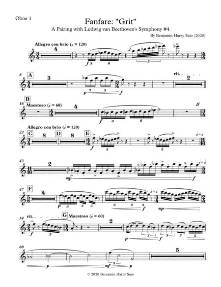 Fanfare: "Grit" - Oboe 1