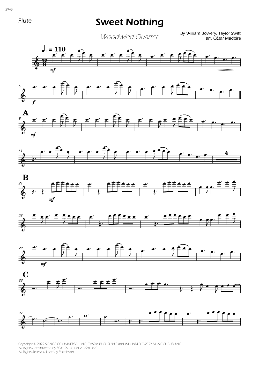 Sweet Nothing (arr. César Madeira)