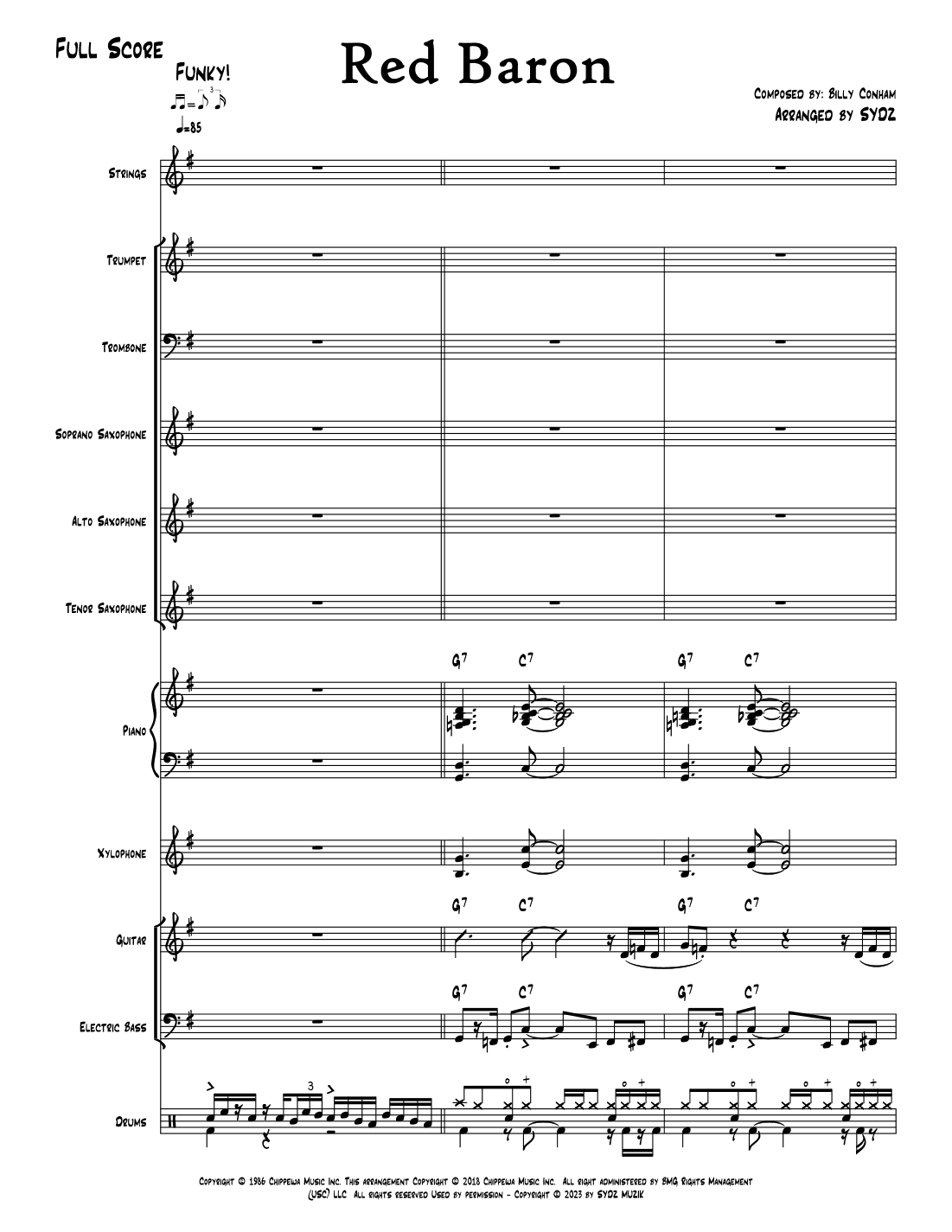 Red Baron (arr. Sydney Ray Brown-SYDZ)
