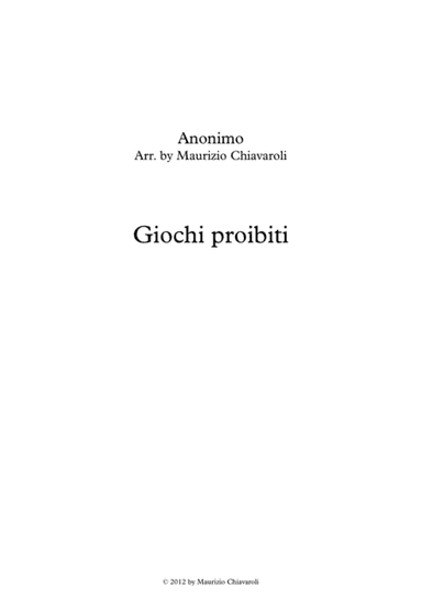 Giochi proibiti (arr. Maurizio Chiavaroli)