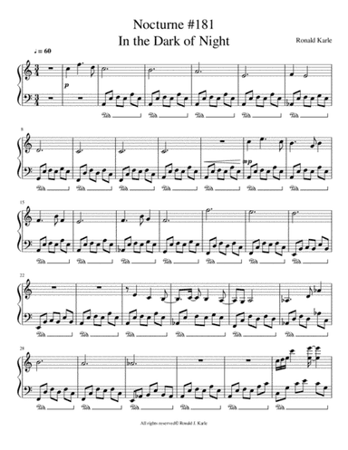 In the Dark of the Night  Nocturne #181