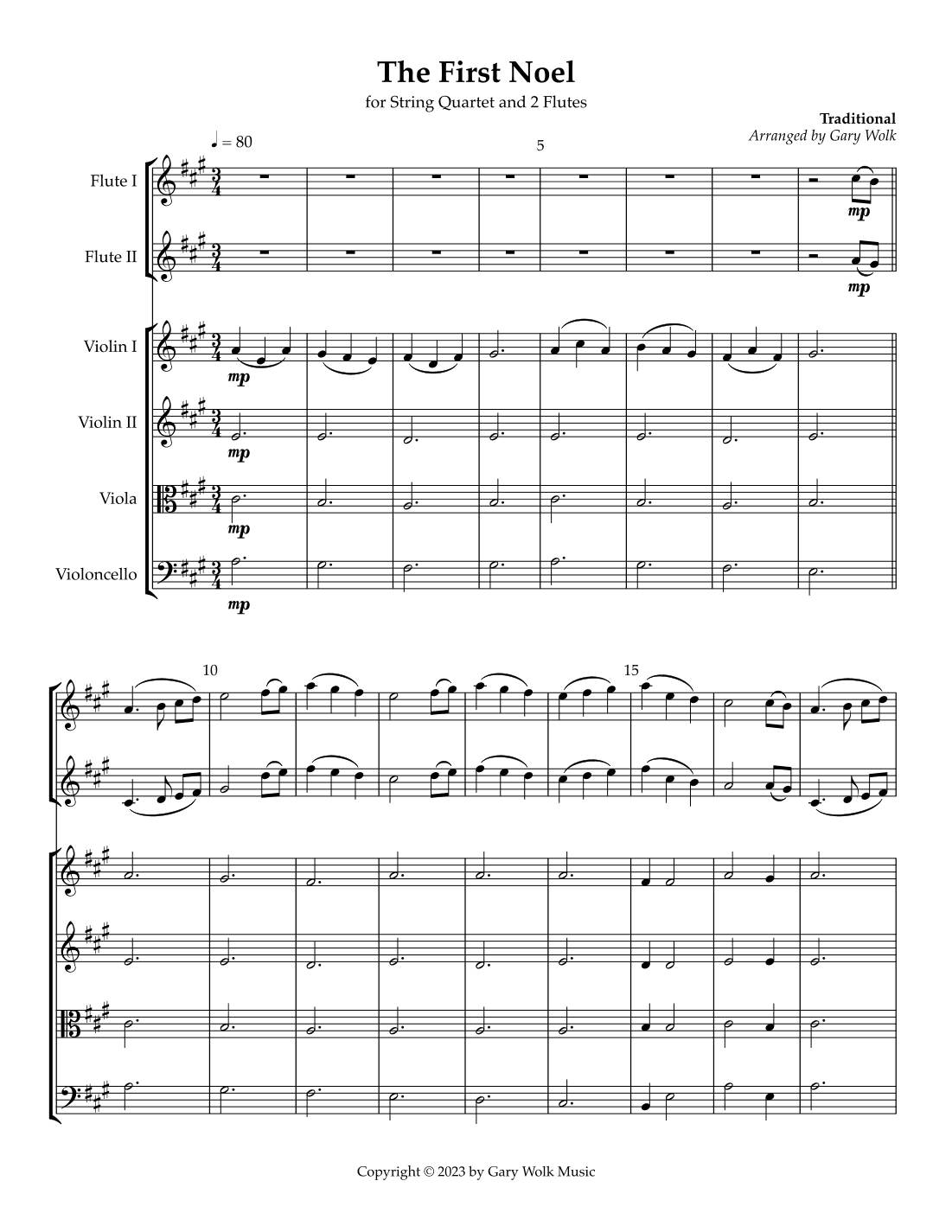 The First Noel (arr. Gary Wolk)