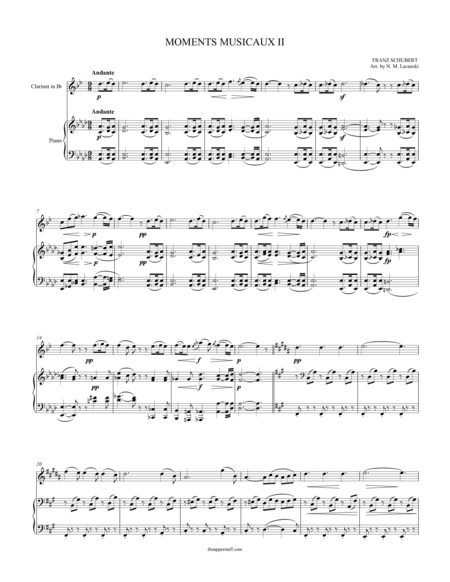 Moments Musicaux II (arr. Nick Lacanski)