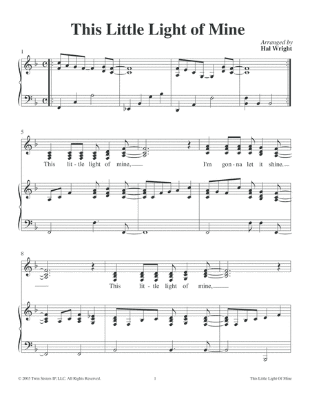 This Little Light Of Mine (arr. Hal Wright)