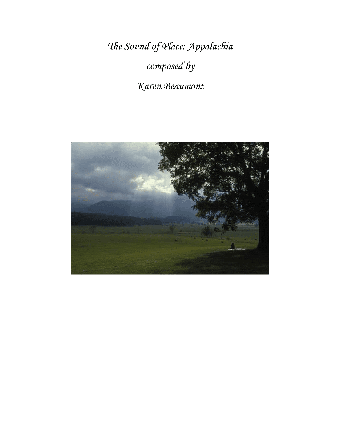The Sound of Place:  Appalachia