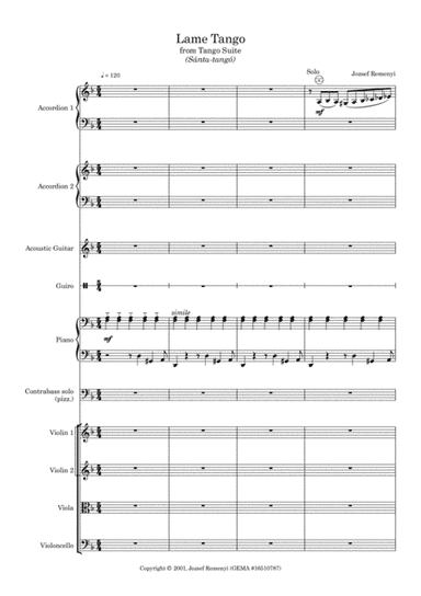 Lame Tango (from Tango Suite) - A4 version