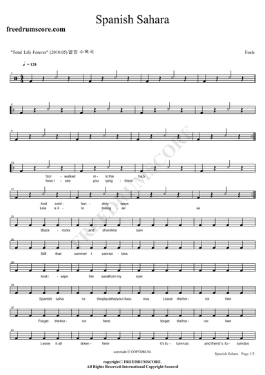 Spanish Sahara (arr. COPYDRUM)