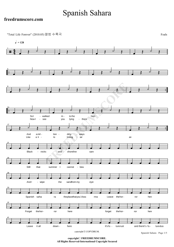 Spanish Sahara (arr. COPYDRUM)