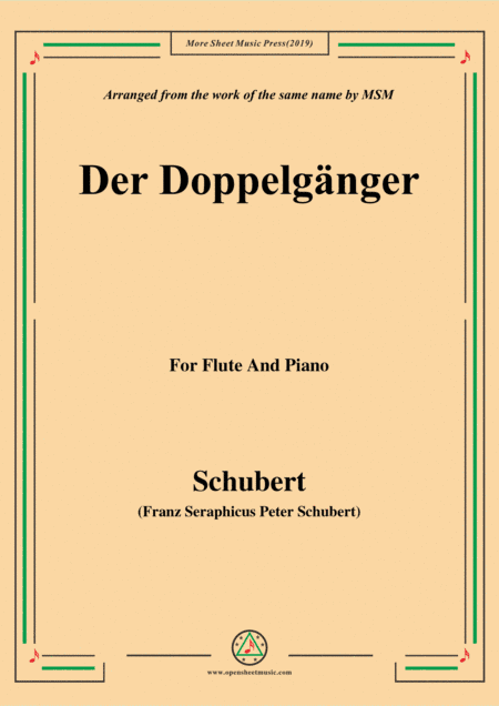 Schubert-Doppelgänger,for Flute and Piano (arr. MSM)