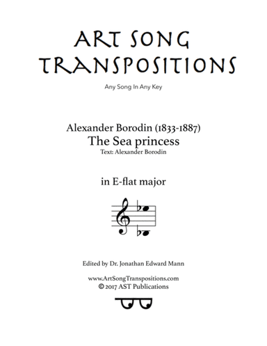 The Sea princess (E-flat major) (arr. ArtSongTranspositions.com)