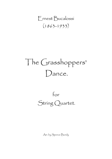 The Grasshoppers' Dance (arr. Spence Bundy)