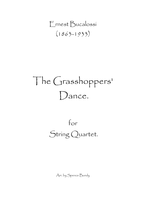The Grasshoppers' Dance (arr. Spence Bundy)