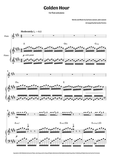 Golden Hour (arr. Bernardo Pereira)