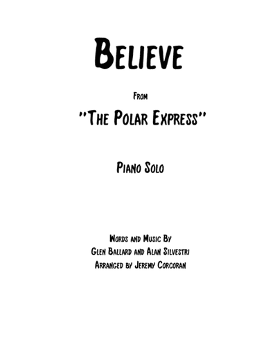 Believe (arr. Jeremy Corcoran)
