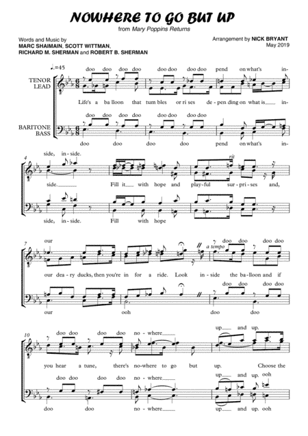 Nowhere To Go But Up (arr. Nick Bryant)