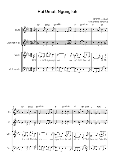 Kommt, Seelen, dieser Tag / Hai Umat, Nyanyilah (arr. Angie Wiranata)