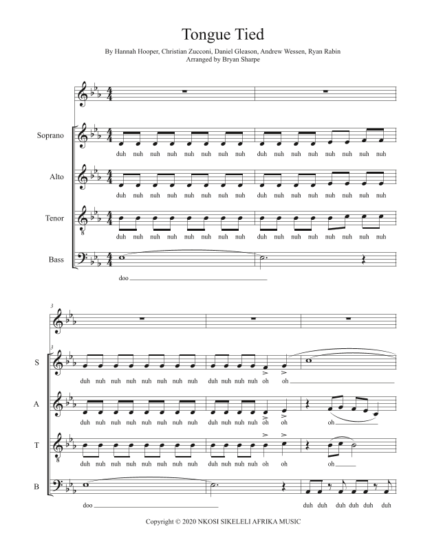 Tongue Tied (arr. Bryan Sharpe)