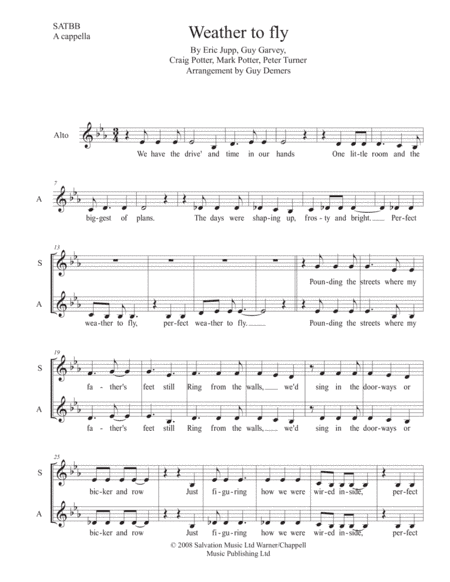 Weather To Fly (arr. Guy Demers)