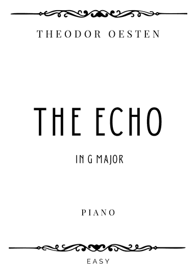Oesten - The Echo (Das Echo) in G Major - Easy (arr. Piacere Music Sheets)