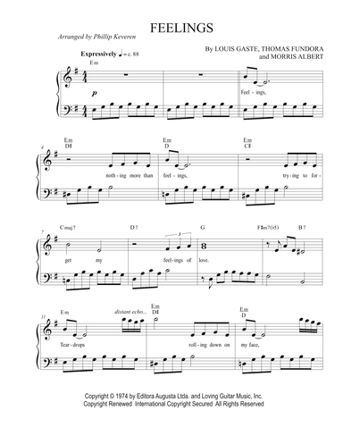 Feelings (?dime?) (arr. Phillip Keveren)