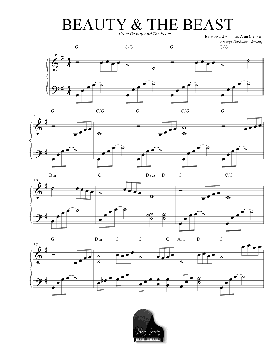 Beauty And The Beast (arr. Johnny Sonntag)