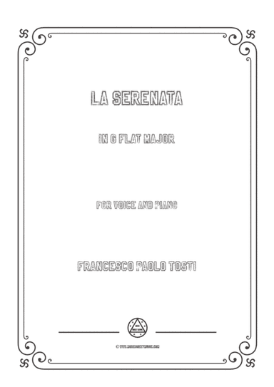 Tosti-La Serenata in G flat Major,for Voice and Piano (arr. MSM)