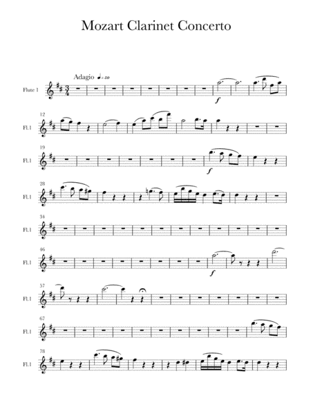 Concerto for Clarinet K.622 (2nd mvt) Adagio by Mozart (arr. Stephen McLoughlin)