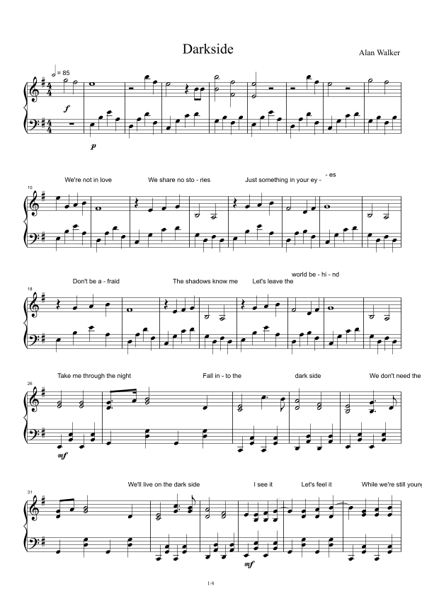 Darkside (arr. Alan Walker)