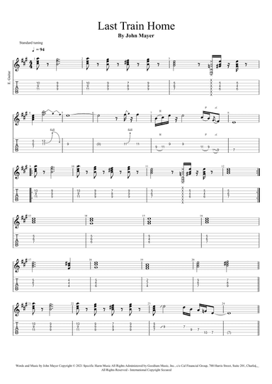 Last Train Home (arr. Iván Díaz)
