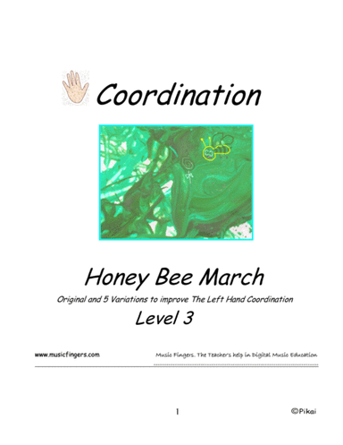Honey Bee March. Lev 3. Coordination (arr. Music Fingers)