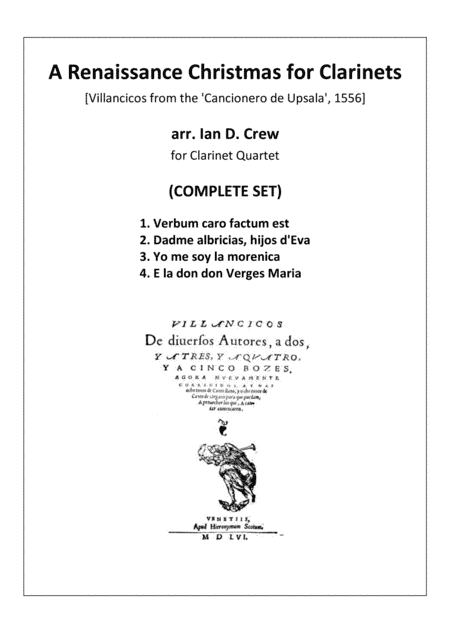 A Renaissance Christmas for Clarinets (arr. Ian D. Crew)