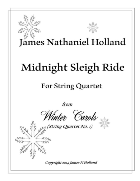 Midnight Sleigh Ride, from Winter Carols for String Quartet