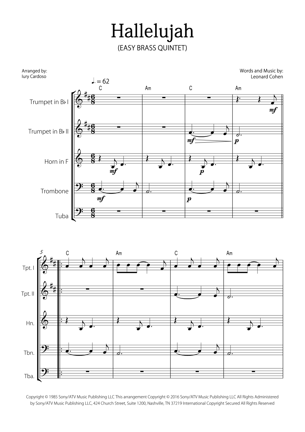 Hallelujah (arr. Iury Cardoso)