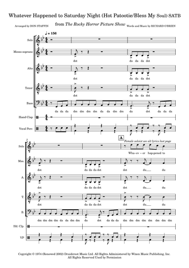 Whatever Happened To Saturday Night? (arr. Don Staffin)