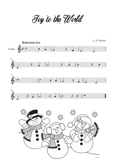 Joy to the World - Very Easy/Beginner (for Violin) (arr. Cadenza Editions)
