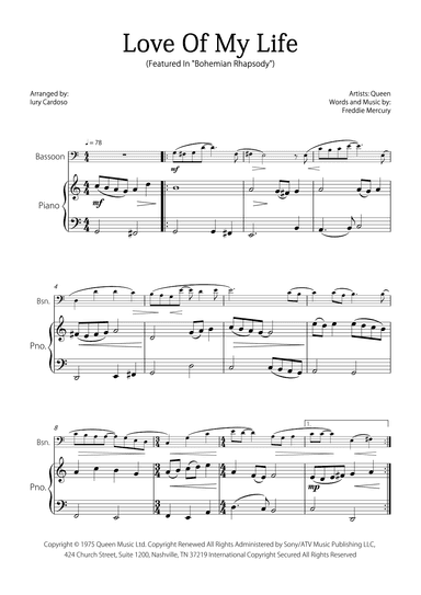 Love Of My Life (arr. Iury Cardoso)