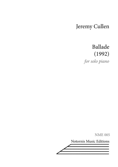 Ballade for Solo Piano