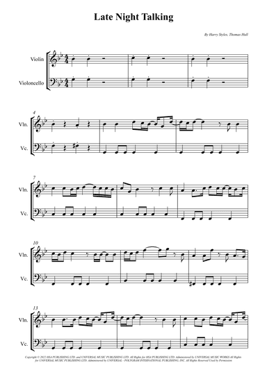 Late Night Talking (arr. Wesley S. SIlva)