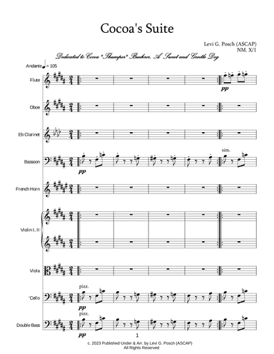 Cocoa's Suite in B Major, NM. X/1