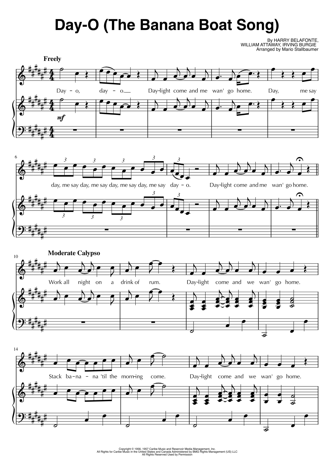 Day-o (the Banana Boat Song) (arr. Mario Stallbaumer)