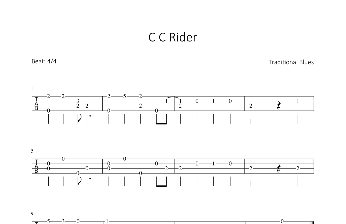 C C Rider (arr. Bettina Schipp)