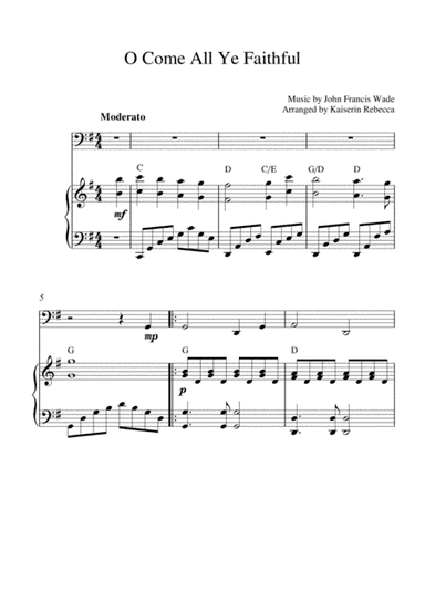 O Come All Ye Faithful (Cello solo and piano accompaniment) (arr. Kaiserin Rebecca)