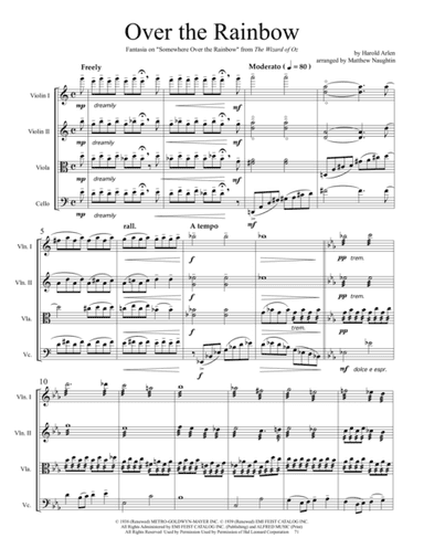 Over The Rainbow (from The Wizard Of Oz) (arr. Matthew Naughtin)