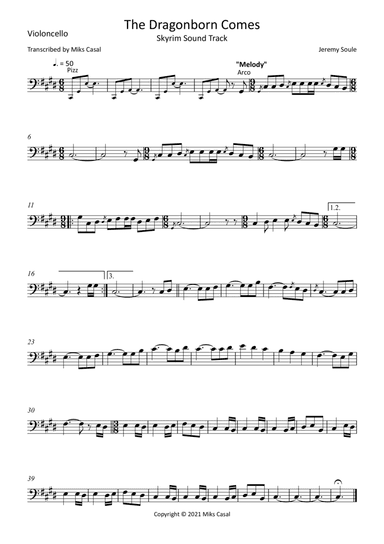 Dragonborn Comes (arr. Miks Casal)
