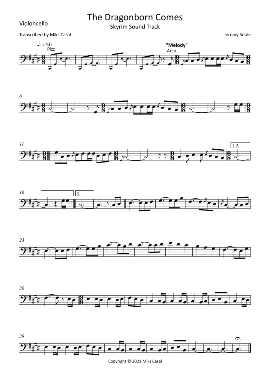 Dragonborn Comes (arr. Miks Casal)