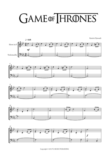 Game Of Thrones (arr. Cadenza Editions)