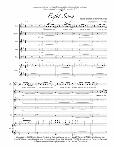 Fight Song (arr. Jennifer McMillan)