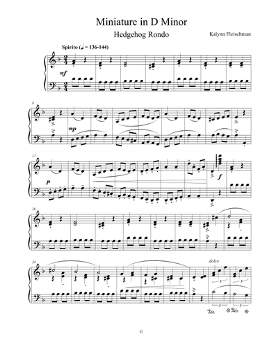 Miniature in D Minor: Hedgehog Rondo