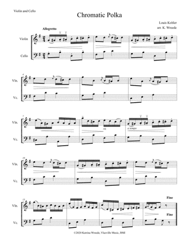 Chromatic Polka for Violin and Cello (arr. K. Wreede)